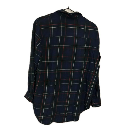 Madewell Flannel Oversized Ex-Boyfriend Shirt in Dark Plaid XS - Picture 3 of 8